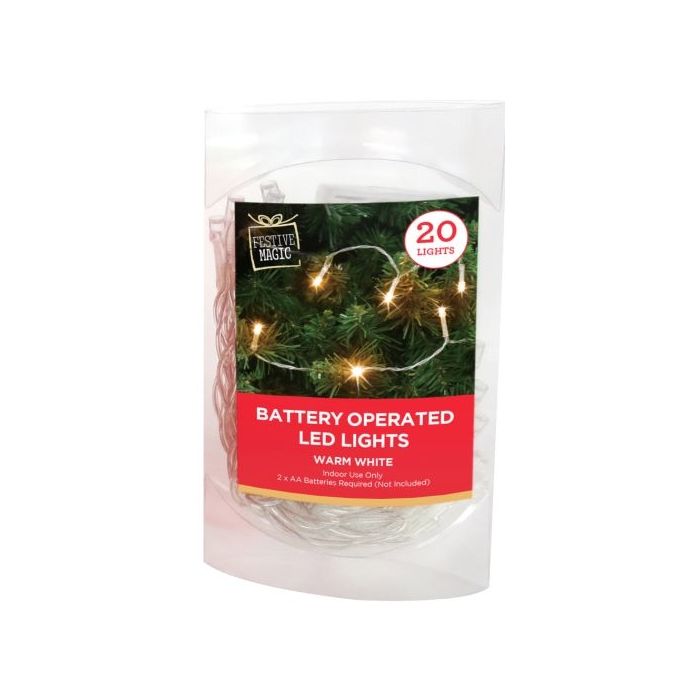 Festive Magic LED Battery Operated 20 String Lights Warm White