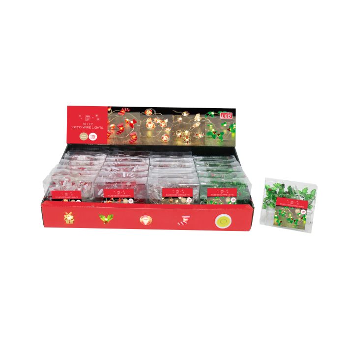 Festive Magic LED 10 Decorative Wire Lights Assorted