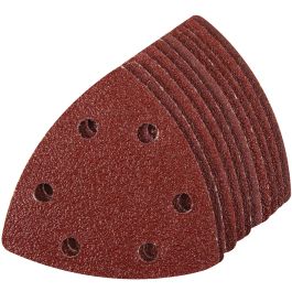 Silverline Hook & Loop Triangle Sheets 90mm 80 Grit 10pk