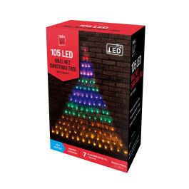 Festive Magic LED Christmas Tree Wall Net 105 Multicolour